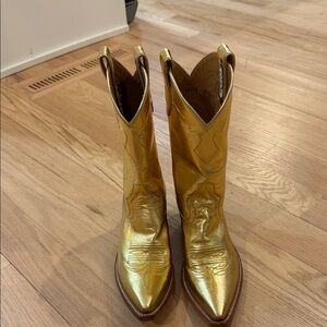 Miron Crosby Gold Western Boots - Kerri Metallic